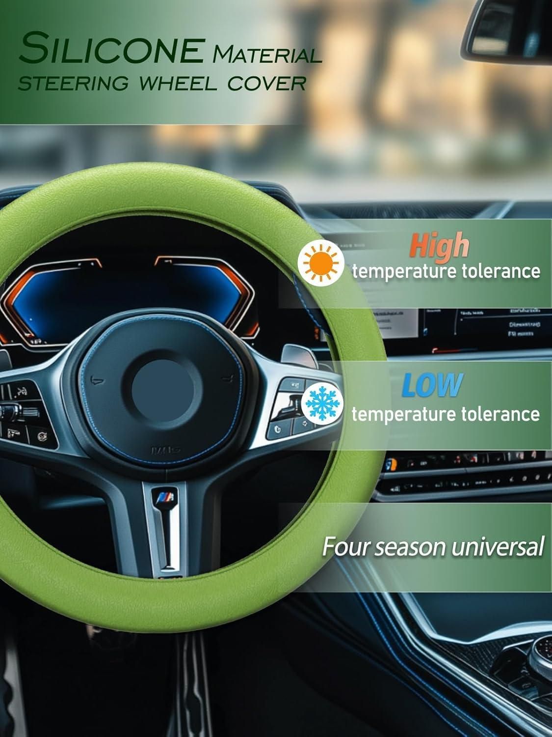 GripX™ Universal Soft Silicone Steering Wheel Cover