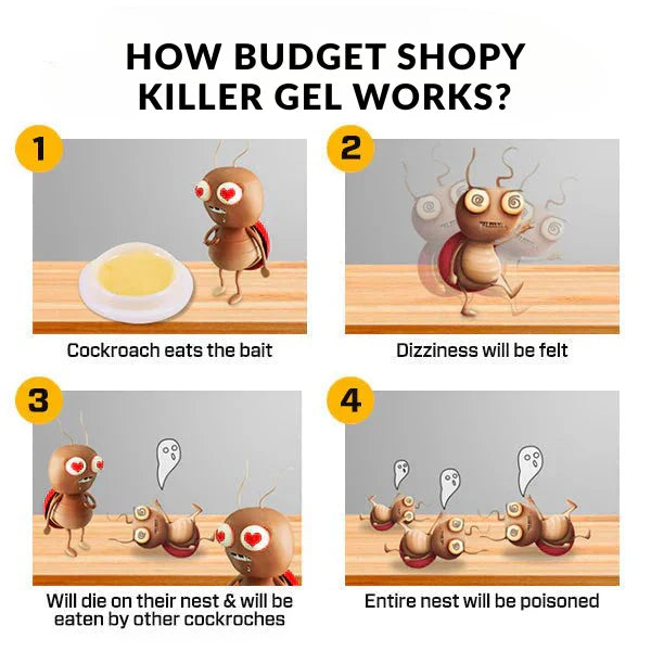 NoRoach™ Advanced Cockroach Killer Gel Powder (Pack of 24 Units)